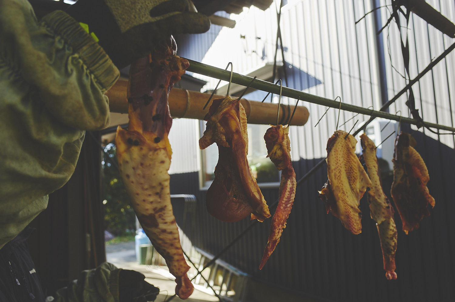 福津農園 Day238 鶏の燻製作り、収穫